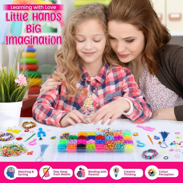 Detalle 2 de 2800+ Loom Bands Kit 30 colours craft kit 🎨