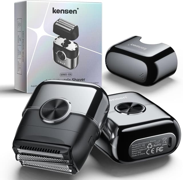 Detalle 2 de Kensen Teste di Rasoio Elettrico Barba con 4 lame flottanti