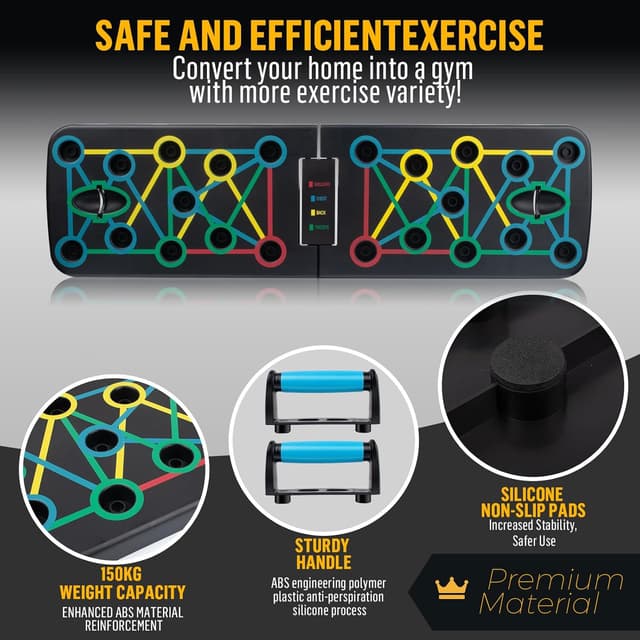 Detalle 2 de Push Up Rack Board 17 in 1 per allenamento