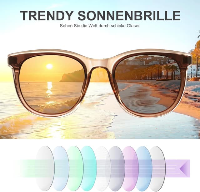 Thumbnail 5 de kunchu Sonnenbrille Damen Retro Quadrat UV400