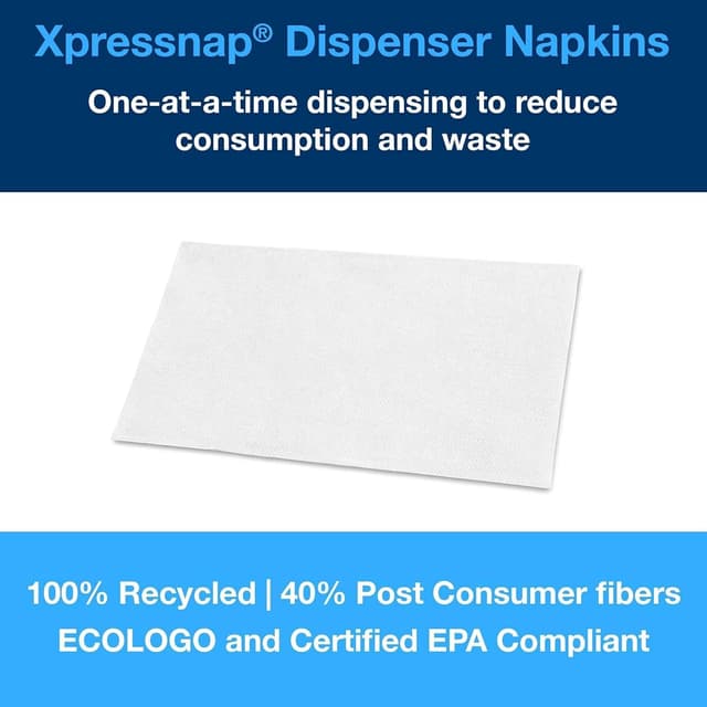 Detalle de Tork Xpressnap White Dispenser Napkins N4 Advanced Interfold (DX900) — 12 Packs