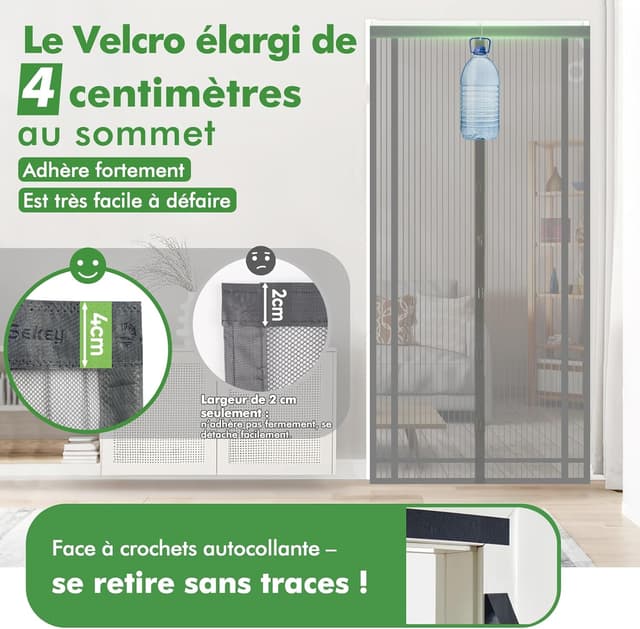Detalle 2 de Sekey Moustiquaire découplable 140x240 cm pour porte