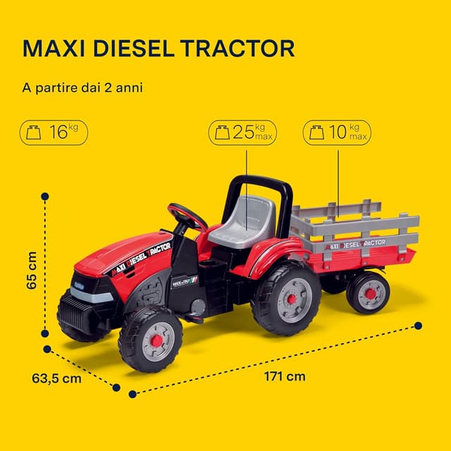 Detalle 2 de Peg Perego Maxi Diesel Tractor trattore a pedali 2+