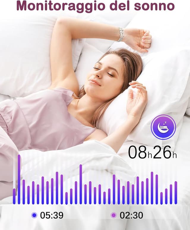 Detalle de SHANG WING Smartwatch Donna con cardio, SpO2 e notifiche WhatsApp/Chiamate (Android e iOS) – Impermeabile IP68