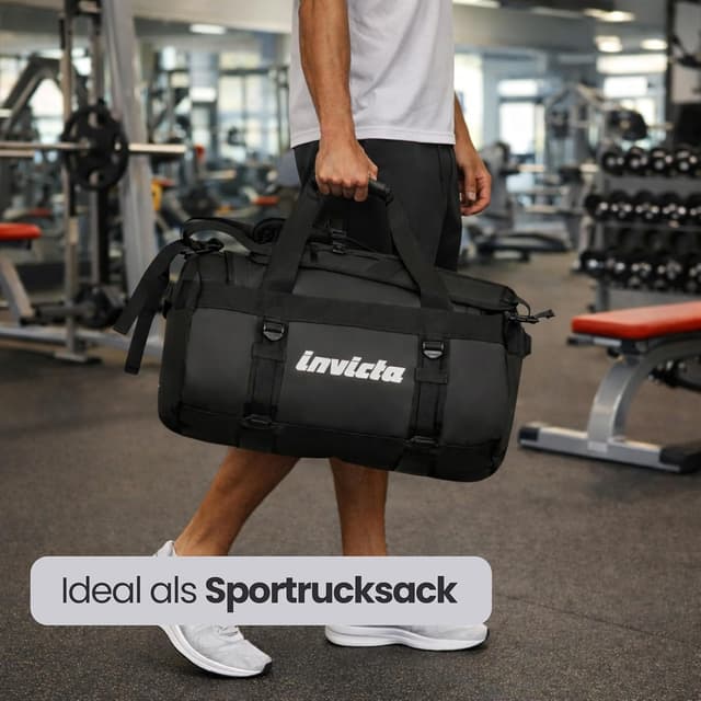 Thumbnail 5 de Invicta Reisetasche Sportsack mit Schuhfach (Nassfach) – Weekender 50 L, schwarz