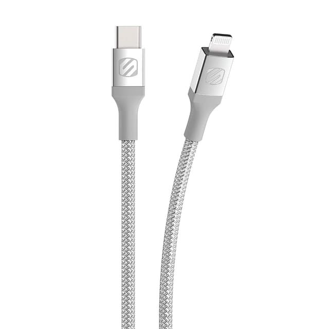 Detalle 2 de Scosche Ci4B8SG-SP MFi Certified USB-C to Lightning Cable (8ft, Space Gray) for iPhone, iPad, and AirPods Pro