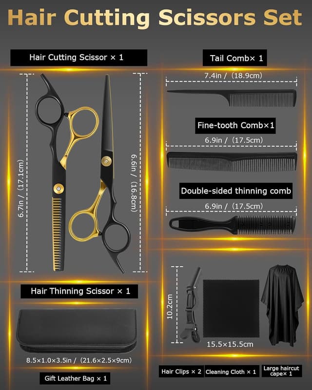 Thumbnail 1 de Lictin 6.7in Professional Hair Cutting Scissors Set