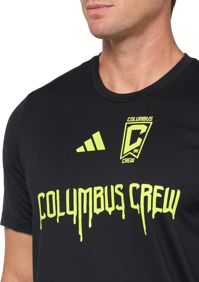 Detalle 1 de adidas Men’s Columbus Crew Pre-Game Short Sleeve T-Shirt (Officially Licensed MLS Fanwear)