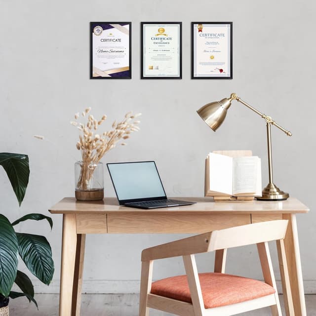 Detalle de Hoikwo Multi A4 Photo Frames Set of 18 (Black) – Wall or Tabletop Display