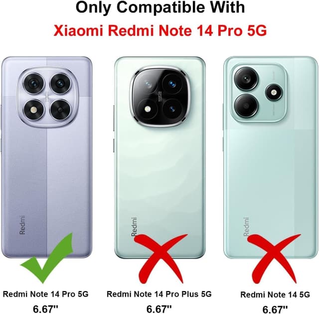 Detalle de XTCASE Coque TPU transparente avec tour de cou et cordon pour Xiaomi Redmi Note 14 Pro 5G / Poco X7 5G (noir)