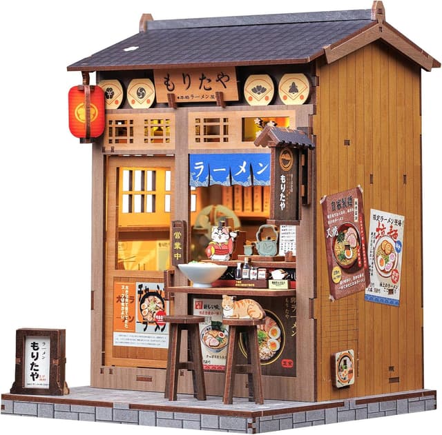 Detalle de CUTEBEE Book Nook Kit mit LED, 98 Teile