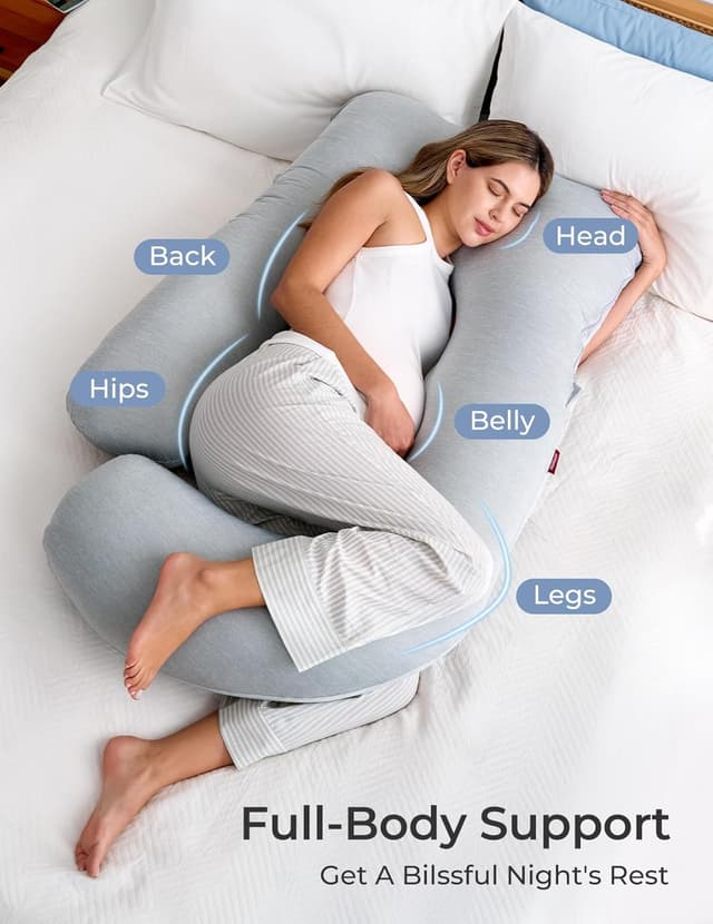Detalle de Momcozy U-Shaped Pregnancy Pillow 57 Inch