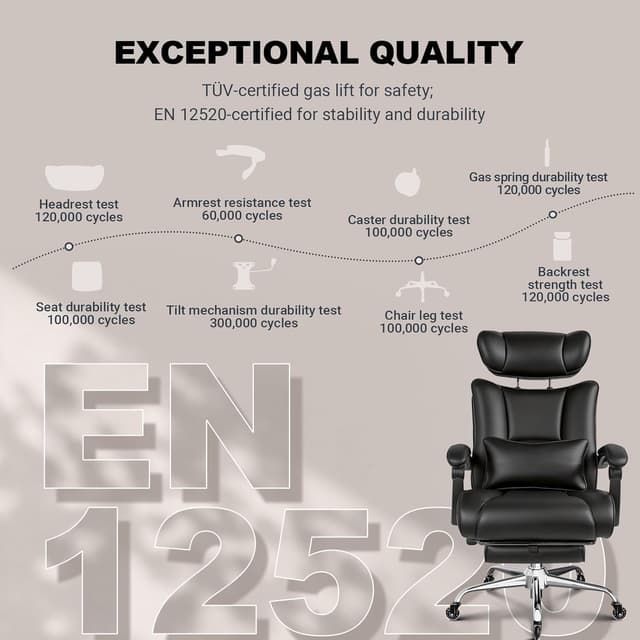Detalle de BASBTBL Executive Office Chair 200kg heavy duty