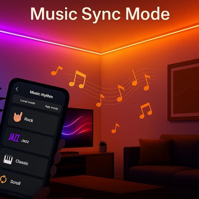 Thumbnail 3 de Samraj Malli Aurora Smart RGBIC 5m LED strip