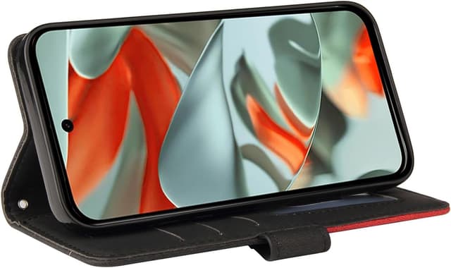 Detalle de CXTCASE Handyhülle für Google Pixel 10 Pro XL – Klapphülle mit Kartenfächern und Kickstand, Schwarz