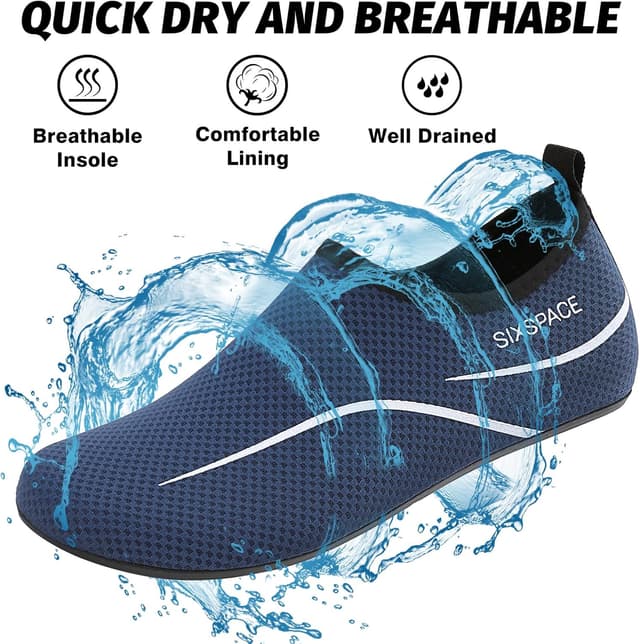 Detalle de Sixspace Barefoot Water Shoes for Men & Women – Lightweight quick-drying aqua shoes for swim, surf and beach use