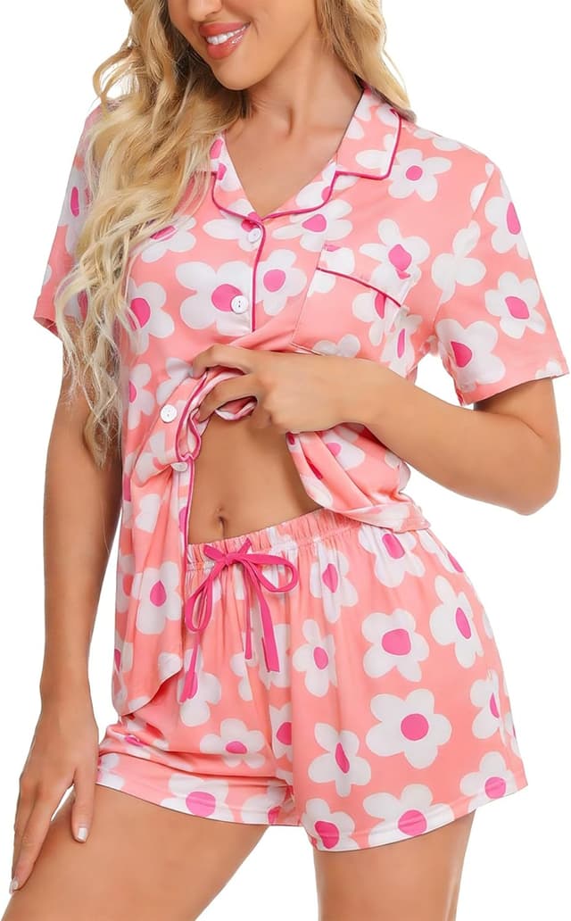 Thumbnail 6 de SWOMOG Womens Button Down Pajamas Set 3XL