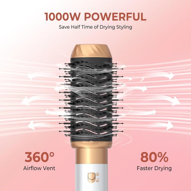 Detalle de MogaWave Haarstyler Pro Air Styler 6‑in‑1 (1000 W) für Air-Volumen, Wellen, Locken & Föhnen