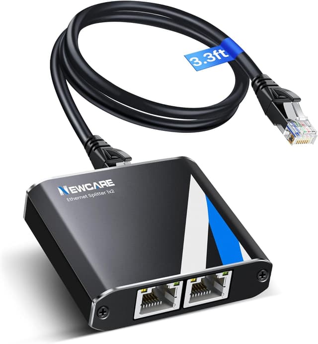 Detalle de NEWCARE RJ45 Ethernet Splitter 1000Mbps for 2 devices