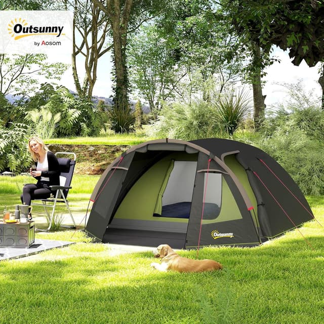 Thumbnail 1 de Outsunny Tente de Camping familiale 2-4 Personnes