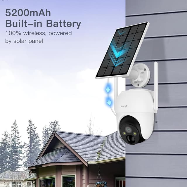 Detalle 2 de ARENTI 360° PTZ Solar Security Camera