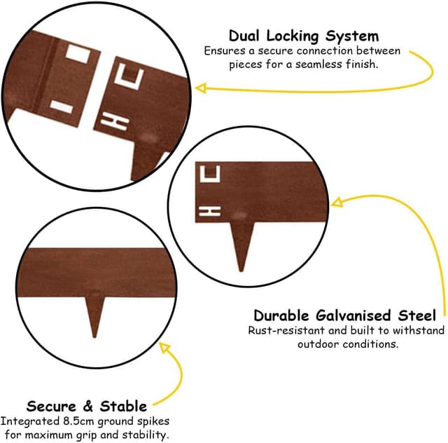 Thumbnail 2 de Nicoman 5M Corten Lawn Edging Border 5m