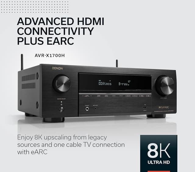 Thumbnail 4 de Denon AVR-X1700H 80W Receiver