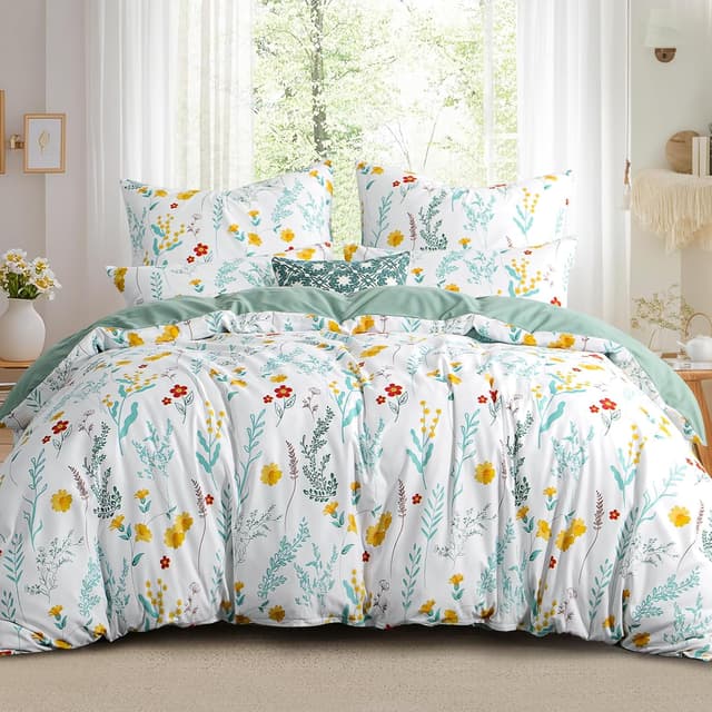 Detalle de RUIKASI Bettwäsche Blumen, 200 x 200