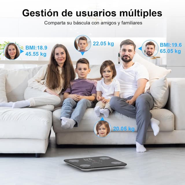 Thumbnail 6 de Healthkeep Báscula Digital con 15 Datos Corporales y Pantalla Grande 🩺