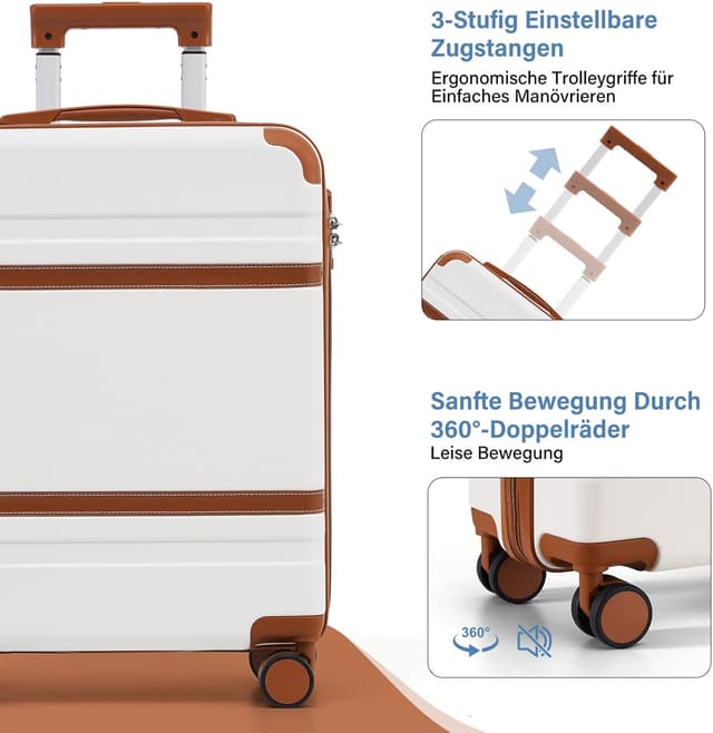 Thumbnail 4 de COOLIFE Handgepäck Koffer 55x40x20cm Kabinenkoffer ABS