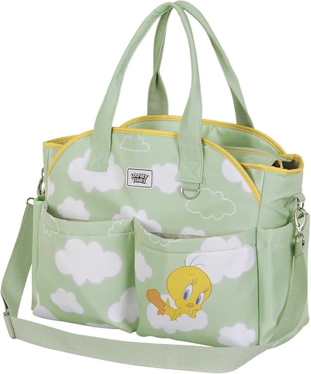 Imagen de Tweety Piolín Clouds Bolso para Carro de Bebé, Verde 44x32cm 🚼 en OfertitasTOP