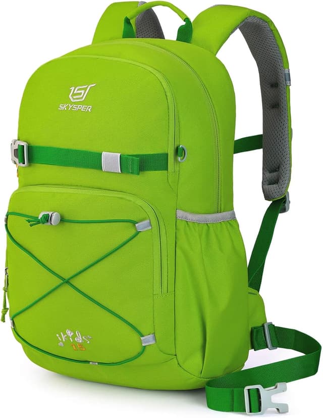 Detalle de SKYSPER Kinderrucksack 15L – komfortabler Wanderrucksack für Jungen & Mädchen