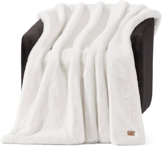 Detalle de UGG Euphoria Plush Faux Fur Throw 50×70 🛋