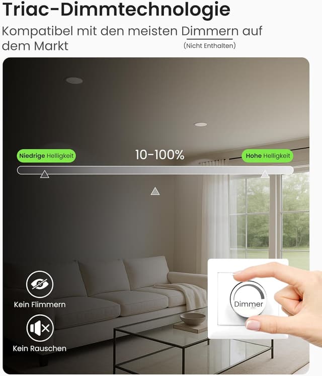 Detalle 2 de ALUSSO LED Einbaustrahler 7 W dimmbar Set