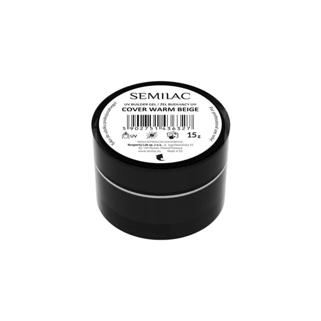 Detalle 2 de Semilac Builder Gel Cover Warm Beige (Aufbaugel) – 15 g für natürliche Cover-Effekte