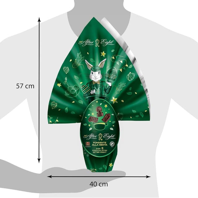 Detalle 1 de AFTER EIGHT Uovo di Pasqua 2026 al cioccolato fondente e menta da 254 g con 3 cioccolatini