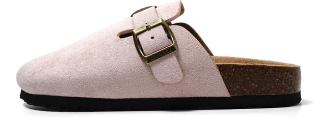 Detalle de JOMIX Sabot da donna eleganti in eco-pelle scamosciata con punta chiusa e suola in sughero MD2438