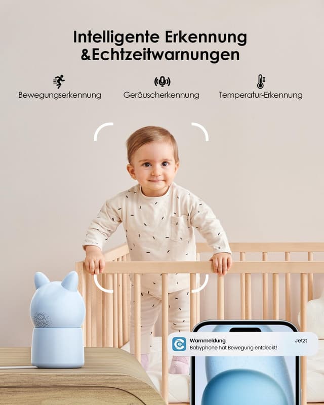 Detalle 2 de CZEview BM6 Babyphone 2K Kamera mit 5,5" Display đ¶