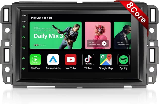Detalle de 8 Core 4GB+64GB Android 13 7-Inch Car Stereo for Chevy Silverado/GMC Tahoe/Yukon (2007-2013) with Wireless CarPlay, Android Auto, GPS