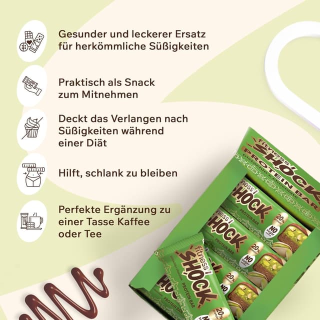 Thumbnail 6 de Fitnesshock Proteinriegel 12er Pack 12x50g