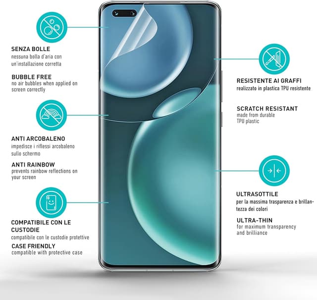 Detalle de smartect Pellicola Protettiva in TPU Clear (2 pezzi) per Honor Magic 4 Pro