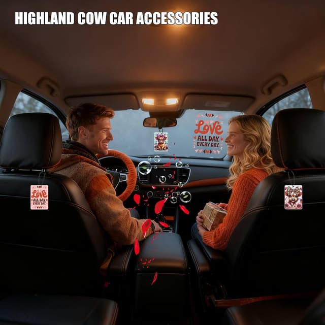 Thumbnail 2 de Highland Cow Car Air Fresheners 8 Pack