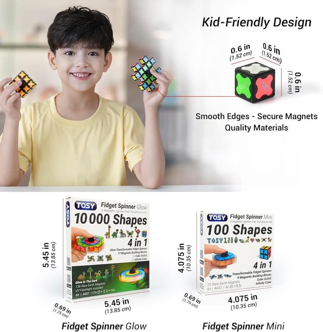 Thumbnail 6 de TOSY Magnet Fidget Spinner Mini 8-block fidget toy