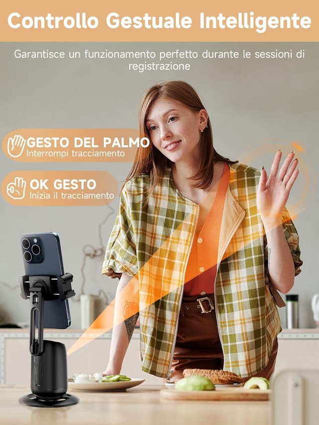 Detalle de Rollei Easy Creator Desktop tracciamento automatico 360° per smartphone 🎥