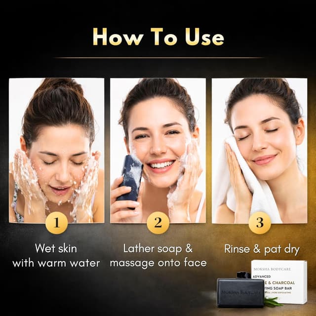 Thumbnail 6 de Moksha Soaps barre de savon exfoliant huile d’arbre à thé et charbon de bois