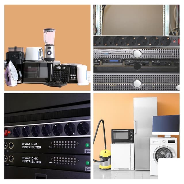 Detalle de Perel PDU-Steckdosenleiste 8 Schuko, 3680 W