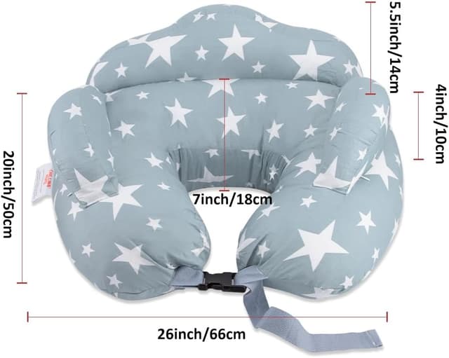 Detalle 2 de Chilling Home Stillkissen – verstellbares Schwangerschafts- und Stillkissen mit Baumwollbezug