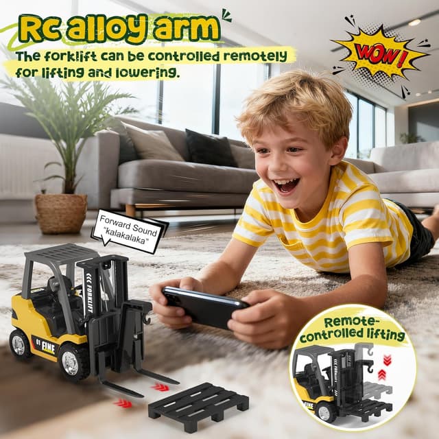 Detalle 1 de YESHIN Mini RC Gabelstapler Spielzeug