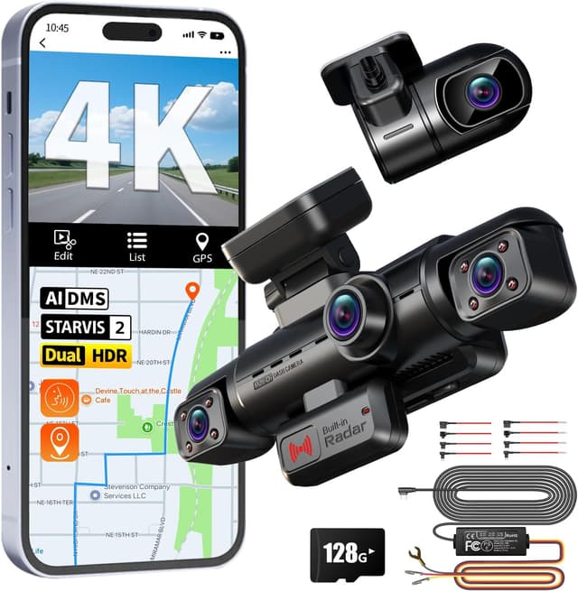 Detalle de Hupejos N500 4K 4‑Channel Dash Cam