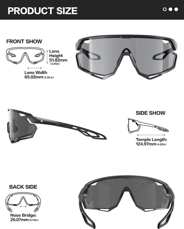 Detalle 1 de Bircenpro Photochromic Cycling Glasses UV400